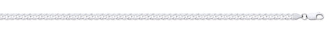925 Sterling Silver Economy Flat Curb Chain 4mm