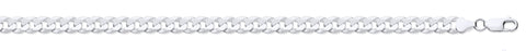 925 Sterling Silver Flat Curb Chain 7mm