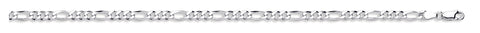 925 Sterling Silver Figaro Chain 5mm
