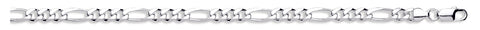 925 Sterling Silver Figaro Chain 7mm