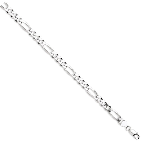 925 Sterling Silver Figaro Chain 9mm