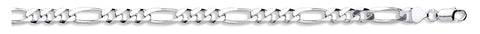 925 Sterling Silver Figaro Chain 9mm