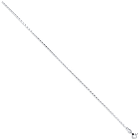 925 Sterling Silver Diamond Cut Belcher 1.5mm