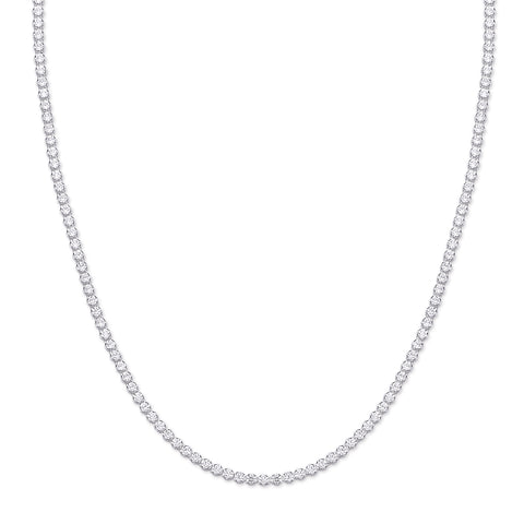 925 Sterling Silver 17" Tennis Cz Chain