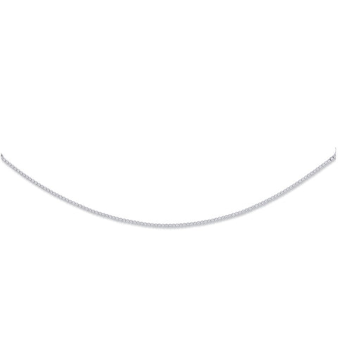 925 Sterling Silver 17" Tennis Cz Chain