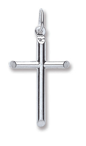 925 Sterling Silver Tubed Cross Pendant with Chain