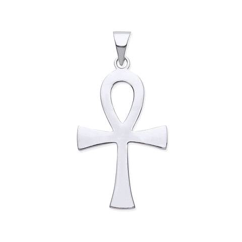 925 Sterling Silver Ankh Cross - Key of Life Pendant with Chain