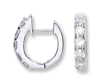 925 Sterling Silver Cz Huggies