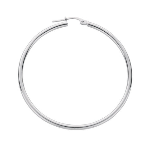 925 Sterling Silver Hoop Earrings 42mm