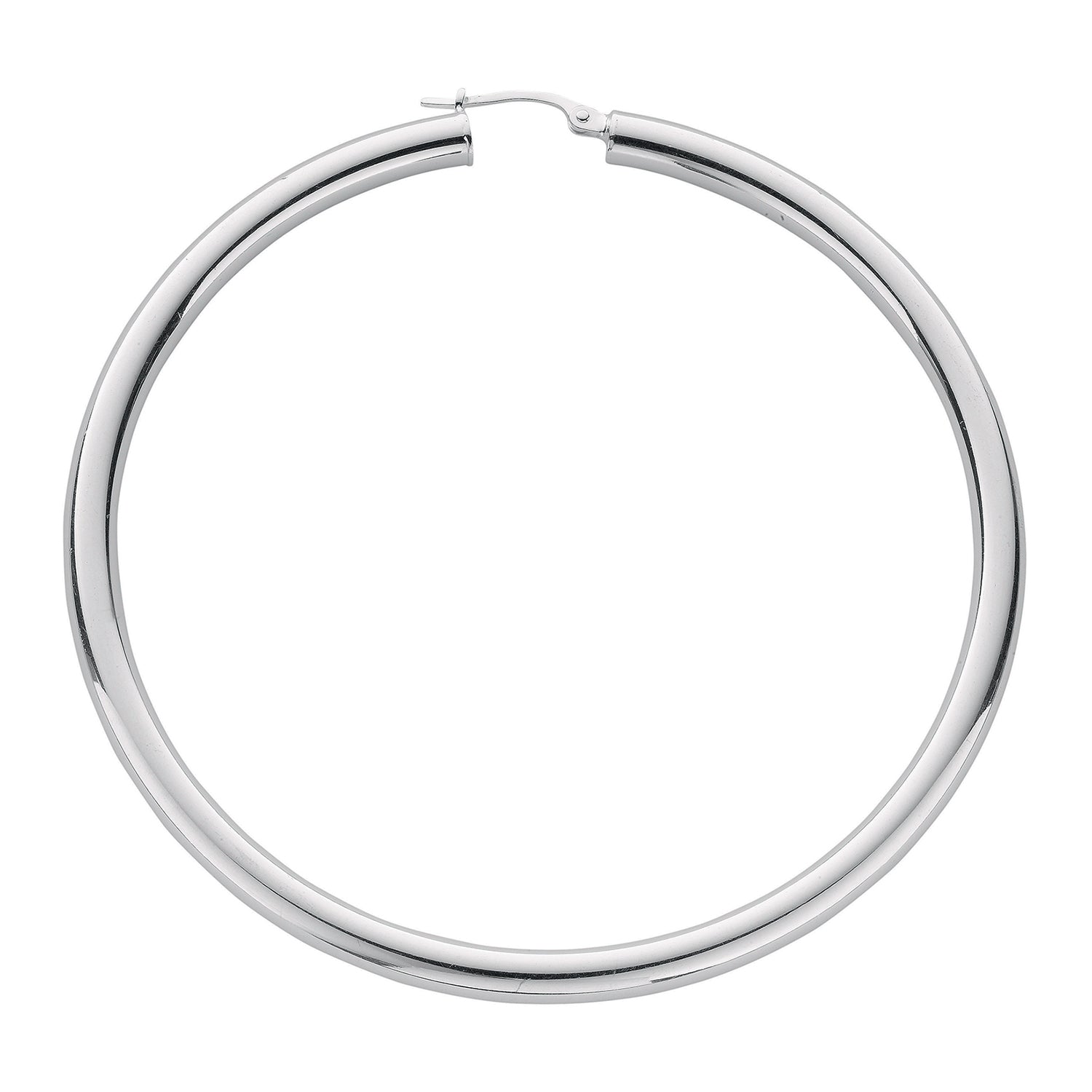925 Sterling Silver 68mm Hoop Earrings