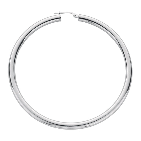 925 Sterling Silver 70mm Hoop Earrings