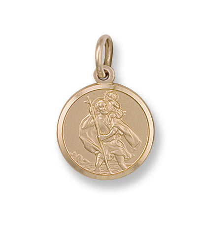 9ct Yellow Gold St Christopher Pendant