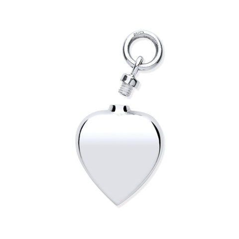 925 Sterling Silver Perfume/Ashes Heart Holder Pendant with Chain