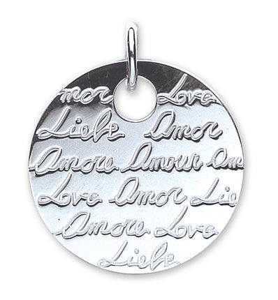 925 Sterling Silver Love Tag Pendant with Chain