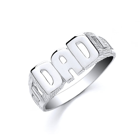 925 Sterling Silver DAD ID Ring