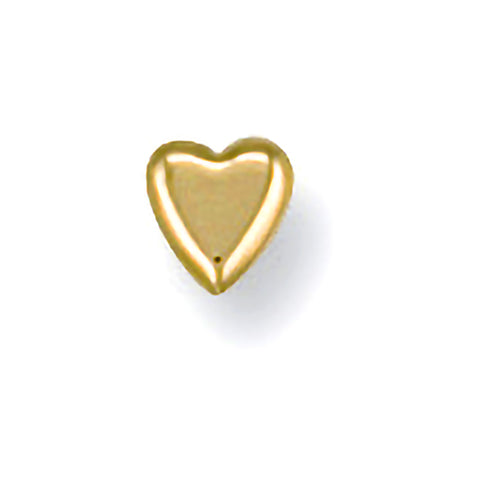 9ct Yellow Gold Heart Nose Stud