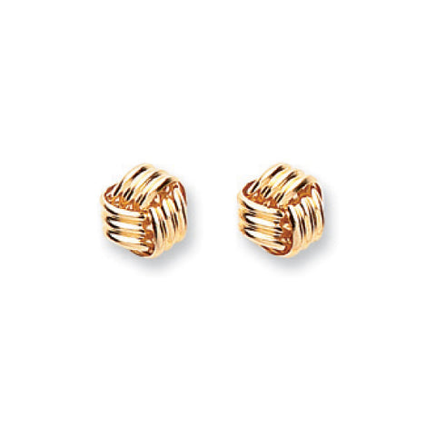 9ct Yellow Gold Fancy Knot Studs