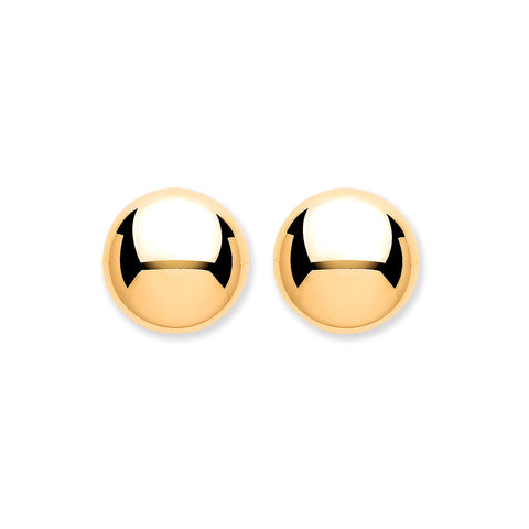 9ct Yellow Gold 7mm Button Ball Studs
