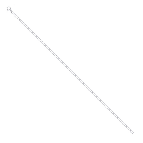 925 Sterling Silver 3mm Paper Clip Link Chain Necklace