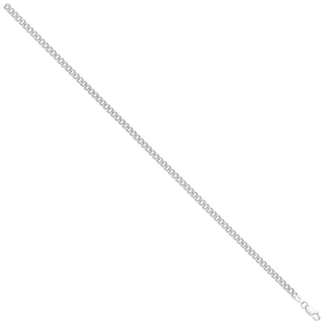 925 Sterling Silver Hollow Curb 4.5mm Chain