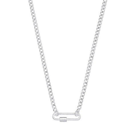 925 Sterling Silver Screw Clasp Paperclip Necklace/Bracelet