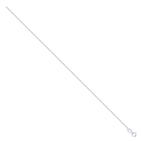 9ct White Gold 0.9mm Diamond Cut Belcher Chain