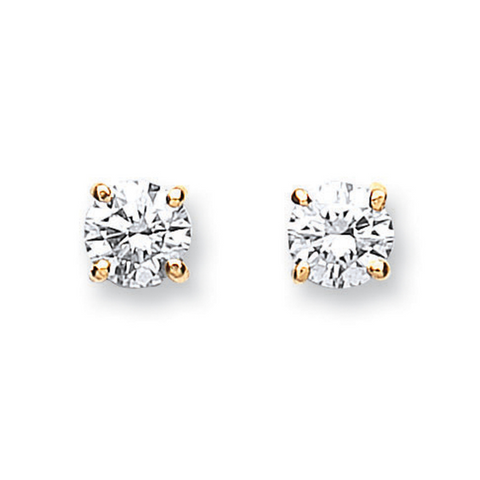 18ct Yellow Gold 0.70ct Claw Set Diamond Stud Earrings