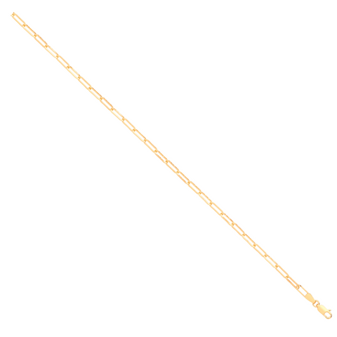 9ct Yellow Gold 3.3mm Paper Clip Link Chain