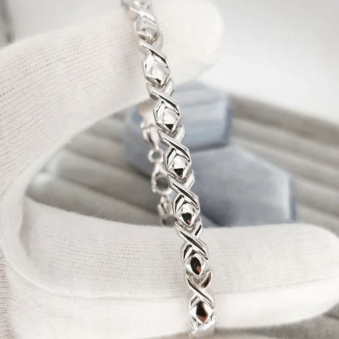 925 Sterling Silver Kiss Ladies Bracelet