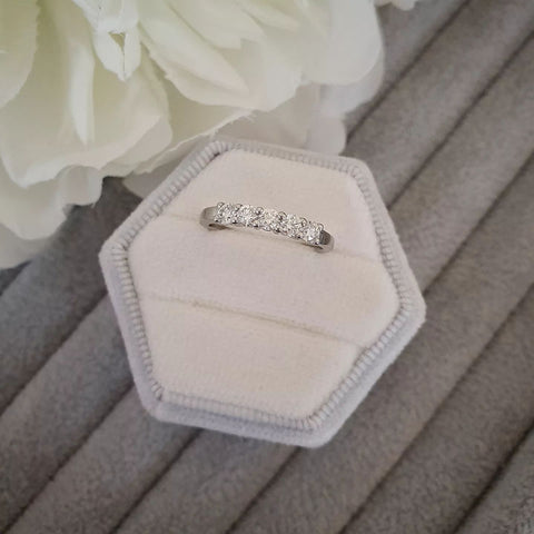 Platinum 0.50ct Claw Set 5 Stone Diamond Eternity Ring