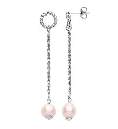 925 Sterling Silver Pearl Drop Earrings