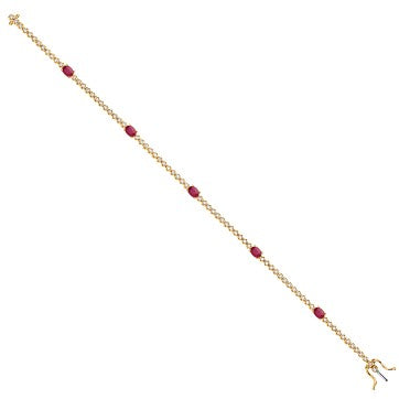 9ct Yellow Gold bracelet 0.40ct Diamond 1.15ct Ruby